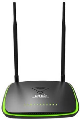 TENDA D1201 Wireless Router 2.1 GHz 300 Mbps Wifi Speed Single Band External Antenna Both (Ethernet and ADSL)