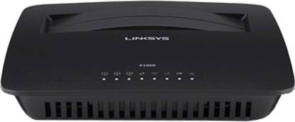 LINKSYS X1000 - N300 Wireless Router with ADSL2 + Modem Wireless Router 2.4 GHz 300 Mbps Wifi Speed Single Band Internal Antenna Ethernet (Cable Broadband)