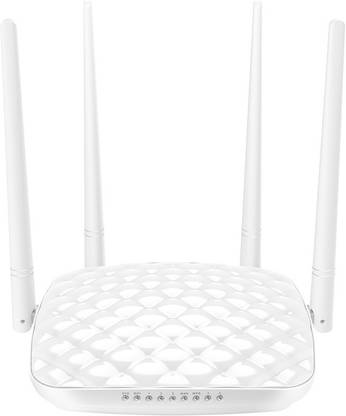 TENDA High Power Wireless Router, with 4 fixed 5dbi antenna , 3LAN ,1WAN Port TE-FH456 Wireless Router 2.4 GHz 300 Mbps Wifi Speed Single Band External Antenna Ethernet (Cable Broadband)