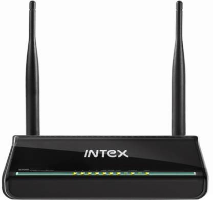 Intex 300 Mbps Wireless N Wireless Router 2.4 GHz 300 Mbps Wifi Speed Single Band External Antenna Ethernet (Cable Broadband)