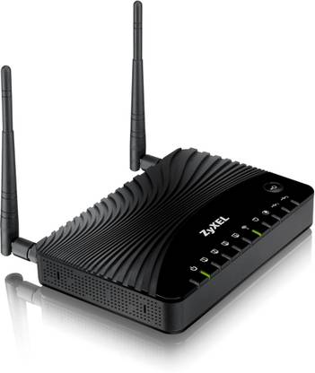 Zyxel P660HNUF1 Wireless N ADSL2+ 4-port Gateway with USB Wireless Router 2.1 GHz 300 mbps Wifi Speed Single Band External Antenna ADSL (Telephone)