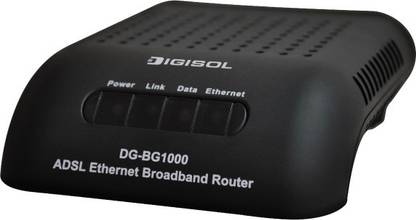 DIGISOL DG-BG1000 ADSL2/2+ Single Port Ethernet Bradband Wireless Router 2.4 GHz 24 Mbps Wifi Speed Single Band External Antenna Ethernet (Cable Broadband)