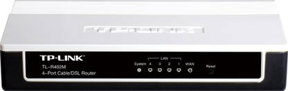 TP-Link 4-Port Cable/DSL/TL-R402M Wireless Router 2.4 GHz Single Band Internal Antenna Ethernet (Cable Broadband)