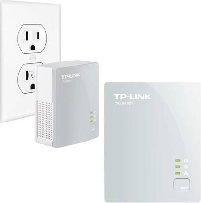 TP-Link TL-PA4010KIT AV Nano Powerline Adapter Starter Kit Wireless Router 2.4 GHz 500 Mbps Wifi Speed Single Band Internal Antenna Ethernet (Cable Broadband)