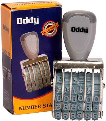 Oddy Number 6 Digits (Set of 6) Self-inking Stamp