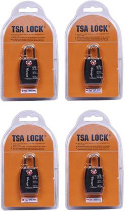 Verage TSA 3 Digit Combination Luggage Lock Best For International Travelling-Set of 4 Safety Lock
