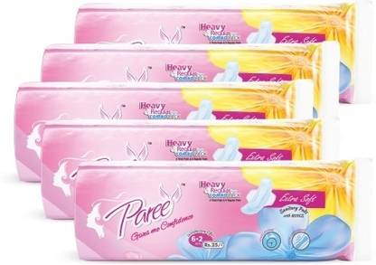 Paree Extra Soft Feel Wings (Combo of 5 packs) Sanitary Pad