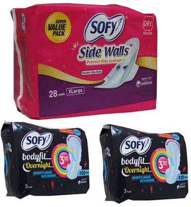 Sofy Side Walls Dry Ultraslim Xl Day And Xxxl Night Sanitary Pad