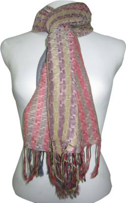 Dushaalaa Self Design Cotton Blend Women Scarf