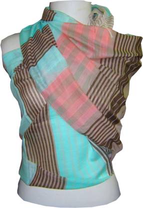 Dushaalaa Striped Cotton Blend Women Scarf