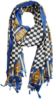 Indiatrendzs Checkered Polycotton Women Stole
