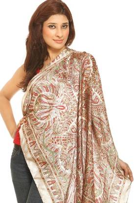CHHABRA 555 Printed Satin Blend Women