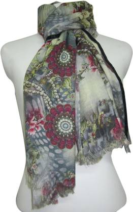 Dushaalaa Floral Print Pure Wool Women