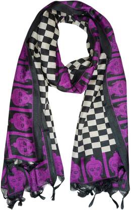 Indiatrendzs Checkered Polycotton Women Stole