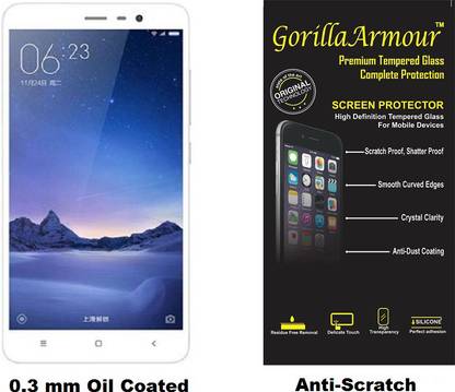 Gorilla Armour Tempered Glass Guard for Mi Redmi Note 4