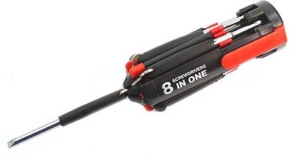 Caryn Multifunction 8 in 1 tools with Led light Combination Screwdriver Set