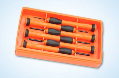 TAPARIA PSF6 Steel Precision Screw Driver Set (Orange, Pack of 6) Precision Screwdriver Set