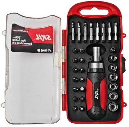 Bosch Skil (Red and Black) Ratchet Screwdriver Set
