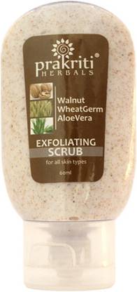 Prakriti Herbals Exfoliating Walnut Wheatgerm Aloevera  Scrub