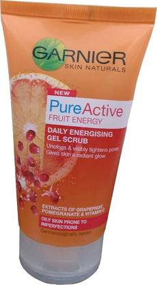 GARNIER Pure Active Fruit Energy Daily Energising Gel Scrub