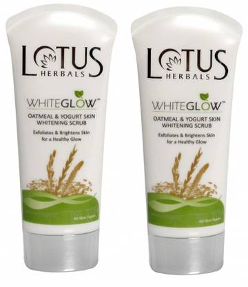 लोटस Oatmeal & Yogurt Skin Whitening Scrub - Whiteglow (Pack of 2) स्क्रब
