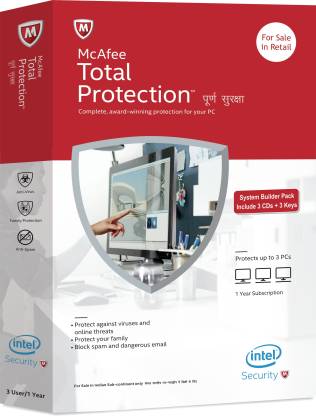 McAfee Total Protection 3 PC 1 Year