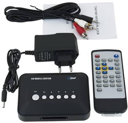 Axcess 720P HD Media Center RM/RMVB/AVI/MPEG Multi Media Video Player with AV YPbPr USB SD/MMC Port Remote Control Media Streaming Device