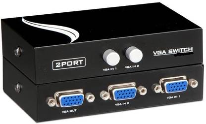 MARGAJ 2 Port VGA Switch SVGA LCD Monitor Laptop CPU Compurter 2 to 1 Selector Box Media Streaming Device
