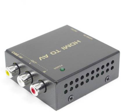 MX HDMI input to AV Coaxial Audio Video 3 RCA Converter Media Streaming Device