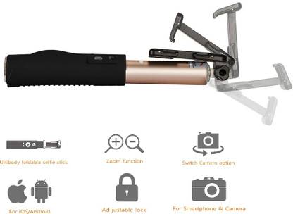 MAGPIE Magpie Selfie Stick with bluetooth , Zoom in & zoom out function for smartphones , camera Bluetooth Selfie Stick