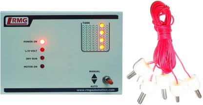 Rmg Fully Automatic Water Level Controller with Indicator for Motor Pump Operated by Starter above 1.5 HP - Tank only वायर्ड सेंसर सिक्योरिटी सिस्टम