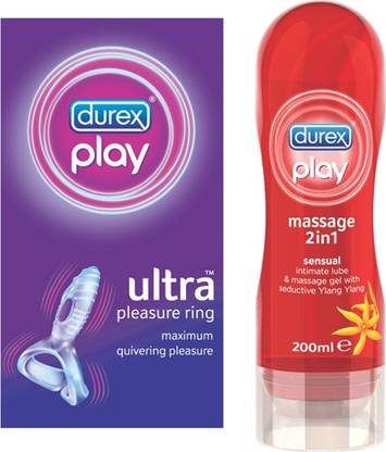 DUREX Play Ultra Pleasure Ring & Play Massage Gel 2 in1 Sensual Combo