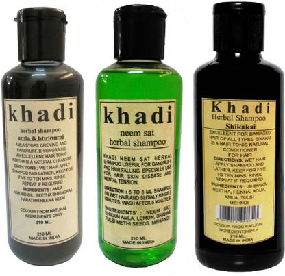 Khadi Herbal Shampoo Sikakai,Neem Sat And Amla & Bhringraj