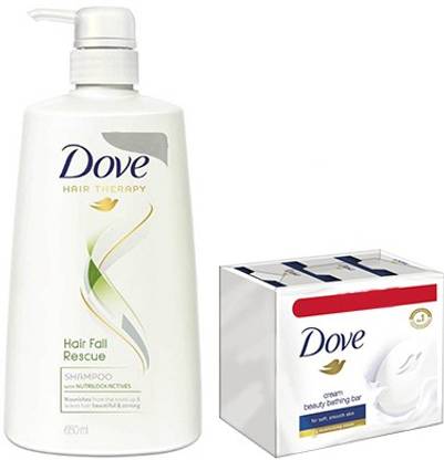 DOVE Hair Fall Rescue Shampoo with Cream Beauty Bathing Bar