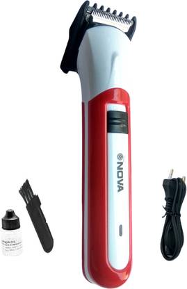 Gemei Nova NHC-3921 Red090 High Performing Body Groomer Trimmer 45 min Runtime 4 Length Settings