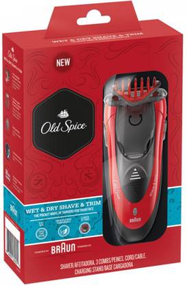 Braun Old Spice Trimmer 30 min  Runtime 4 Length Settings