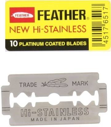 Feather Razor Blades New Hi-Stainless Double Edge