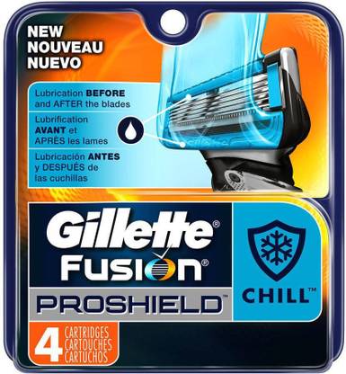 Gillette Fusion Proshield Chill Men's Razor Blade Refills, 4 Count