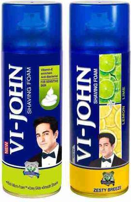 VI-JOHN Shave Foam Sensitive & Lemon Lime