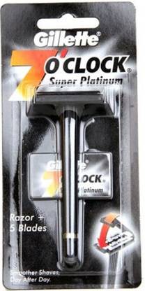 Gillette 7'O Clock Super Platinum Safety Razor, Men