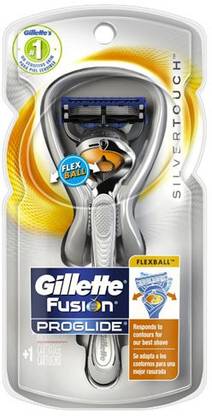 Gillette Fusion Proglide Silvertouch Manual Razor With Flexball Technology, Men