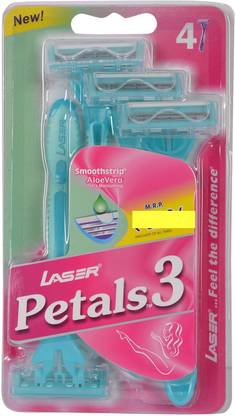 LASER Laser Petals 3 Disposable Razor Pack Of 3, Women