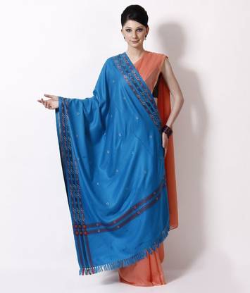 Royal Kashmirir Shawl Pure Wool Floral Print Women Shawl