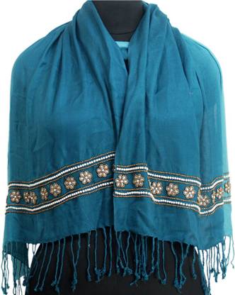 VR Designers Cotton Viscose Blend Embroidered Women Shawl