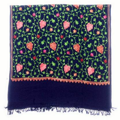 Vrinde Pure Wool Embroidered Women Shawl