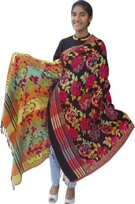 Japroz Pure Wool Embroidered Women Shawl