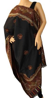 MATELCO Acrylic Blend, Polycotton Embroidered Women Shawl