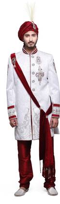AZIO DESIGN Self Design Sherwani