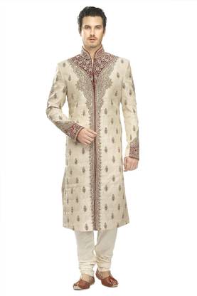 MANYAVAR Royal Self Design Sherwani