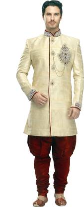 MANYAVAR Elegant Self Design Sherwani